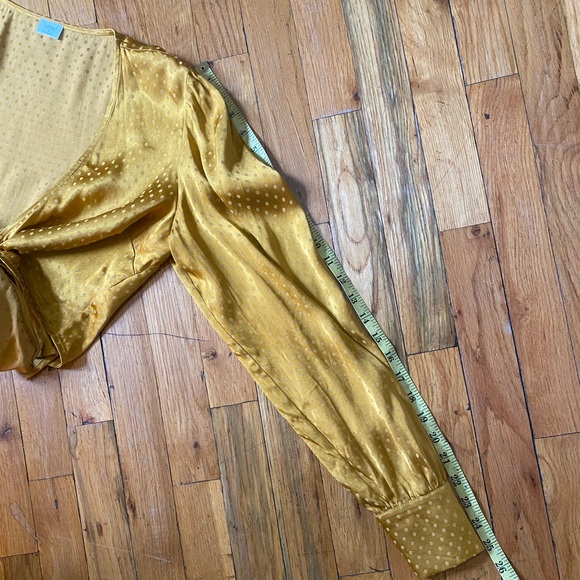 Wilfred Aritzia Gold Crop Top - Picture 8 of 10